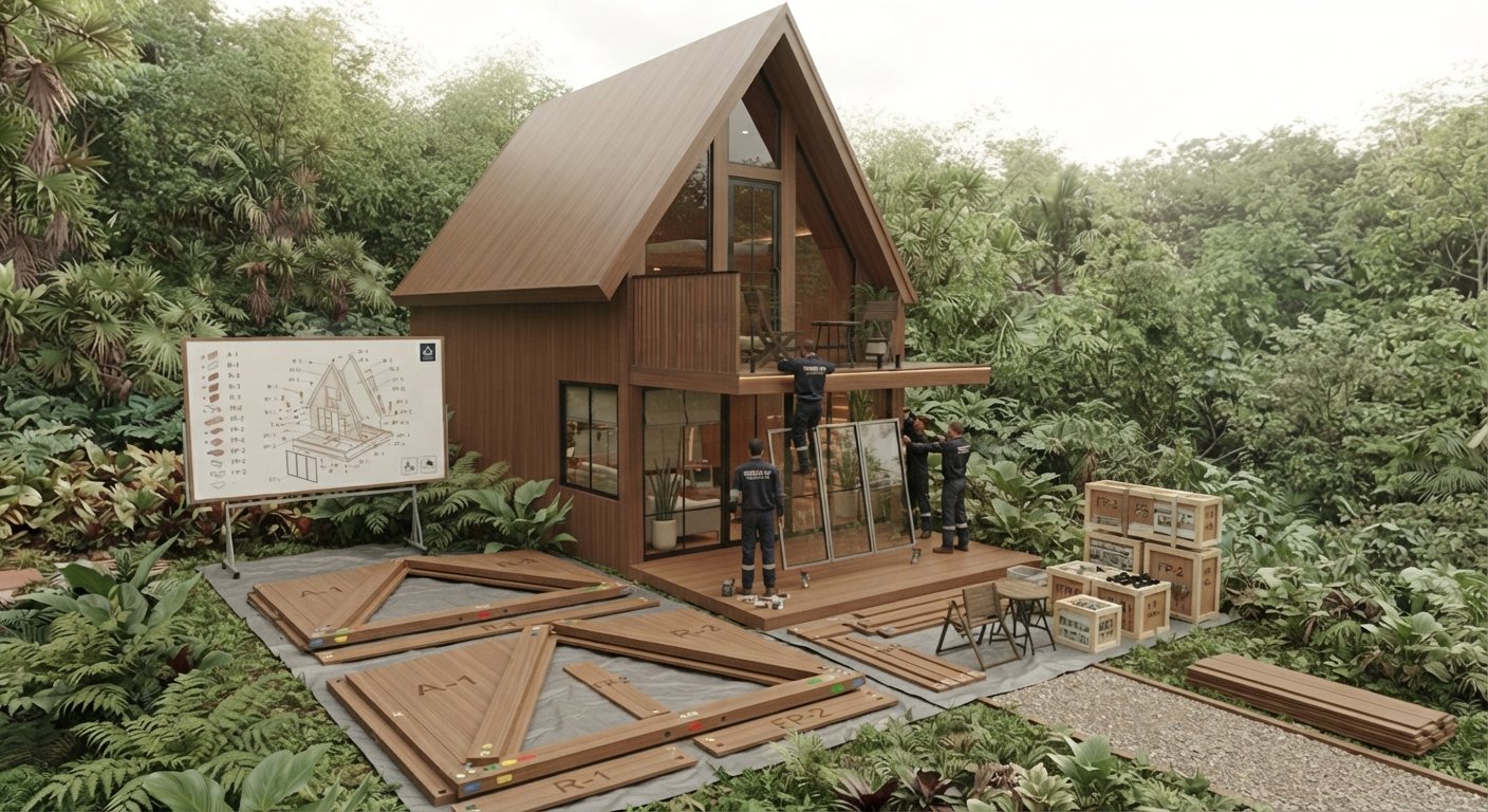 7 Inspirasi Rumah Kayu Jati A-Frame untuk Hunian Modern