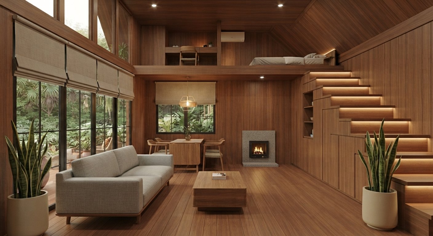 7 Inspirasi Rumah Kayu Jati A-Frame untuk Hunian Modern