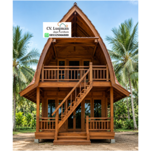 Rumah Lumbung 2 Lantai Kayu Jati