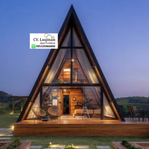Rumah Segitiga Kayu Jati