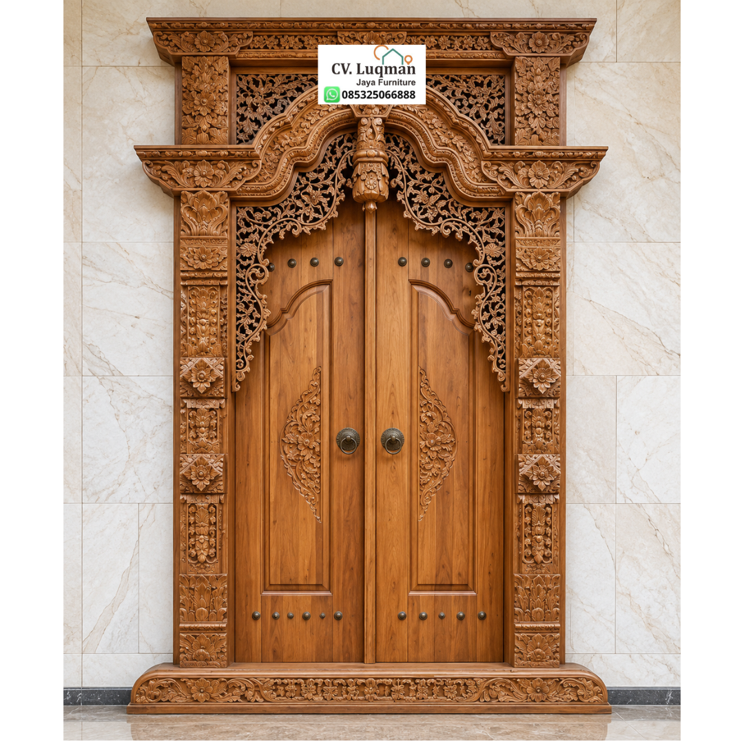 Pintu Gebyok Ukir Kayu Jati