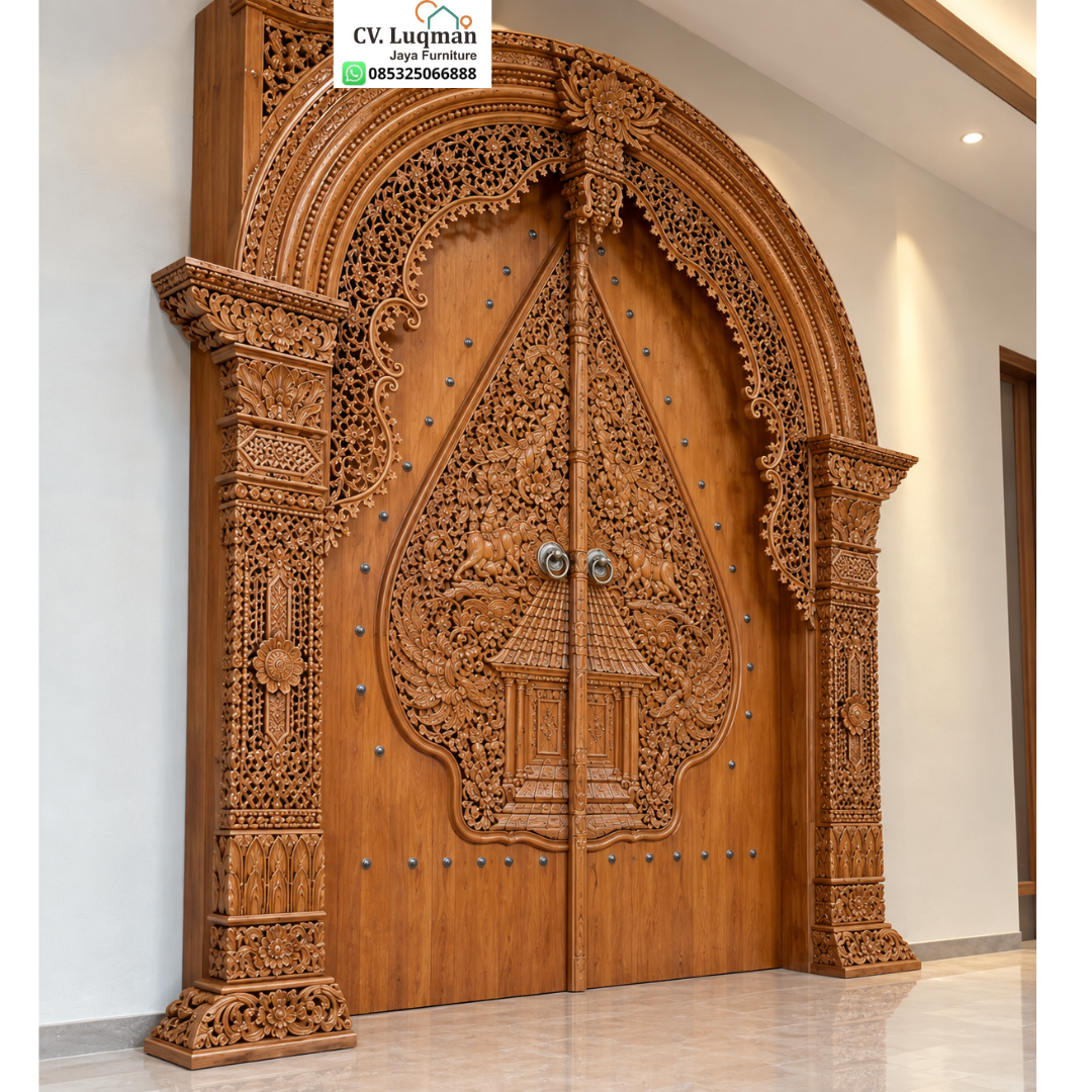 7 Keunggulan Pintu Gebyok Kayu Jati Ukir untuk Mempercantik Rumah dengan Sentuhan Tradisional