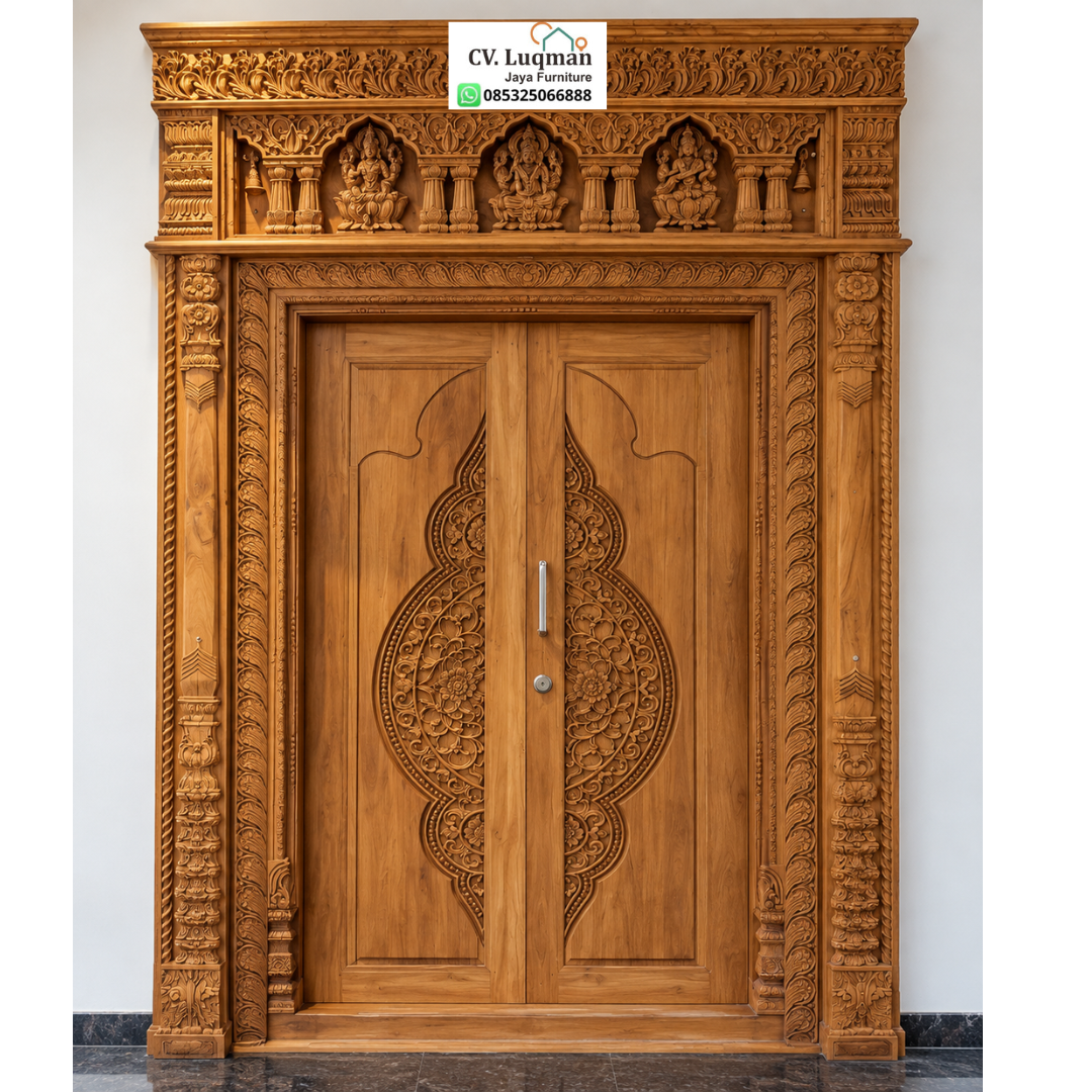 Pintu Gebyok Ukir Kayu Jati