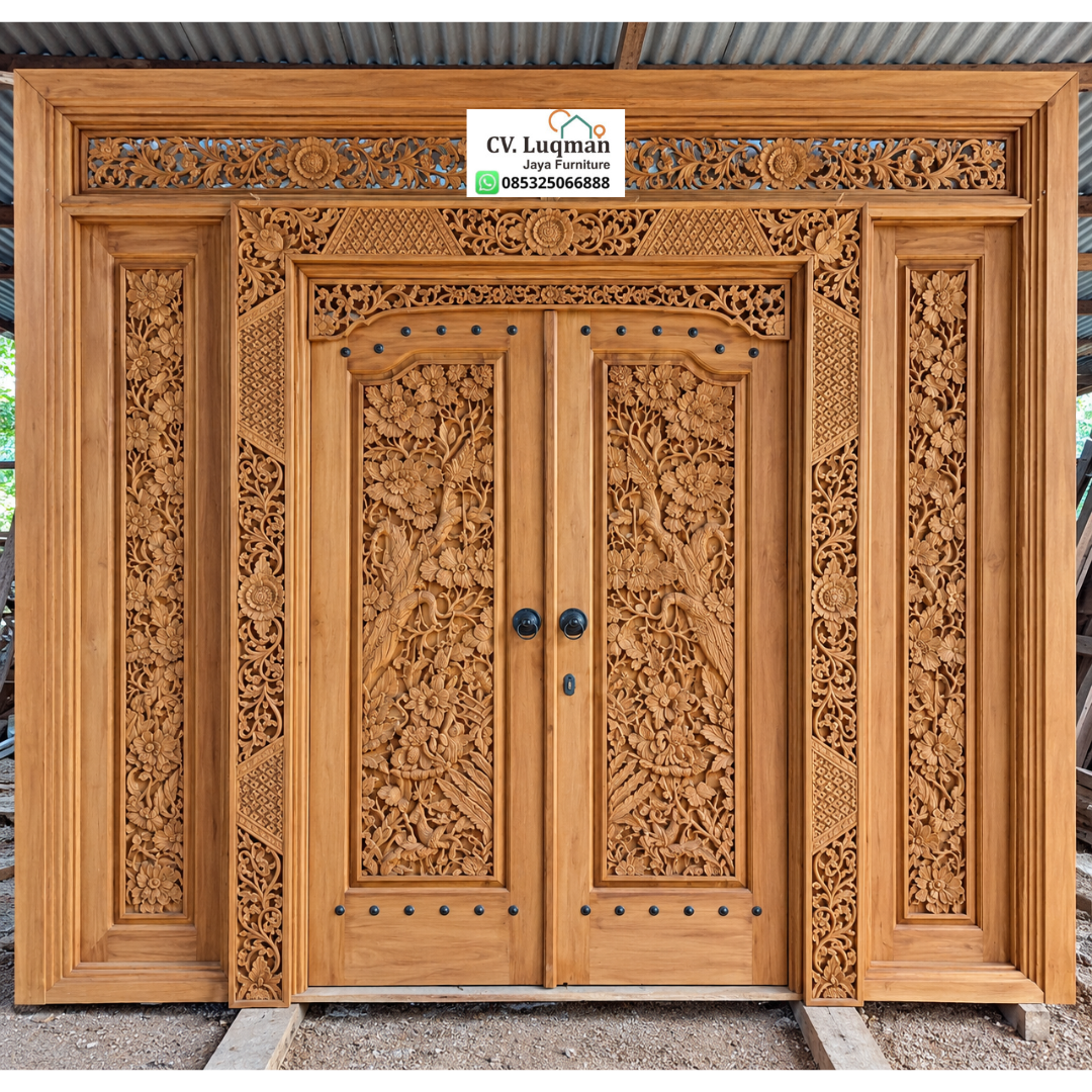 Pintu Gebyok Ukir Kayu Jati