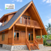Rumah Segitiga 2 Lantai Kayu Jati Modern