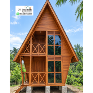 Rumah Segitiga Asimetris 2 Lantai