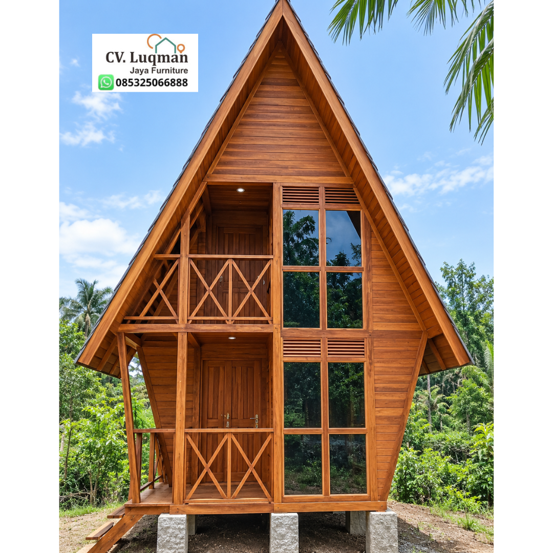 Rumah Segitiga Asimetris 2 Lantai