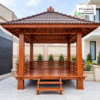 Gazebo Kayu Jati Minimalis Modern