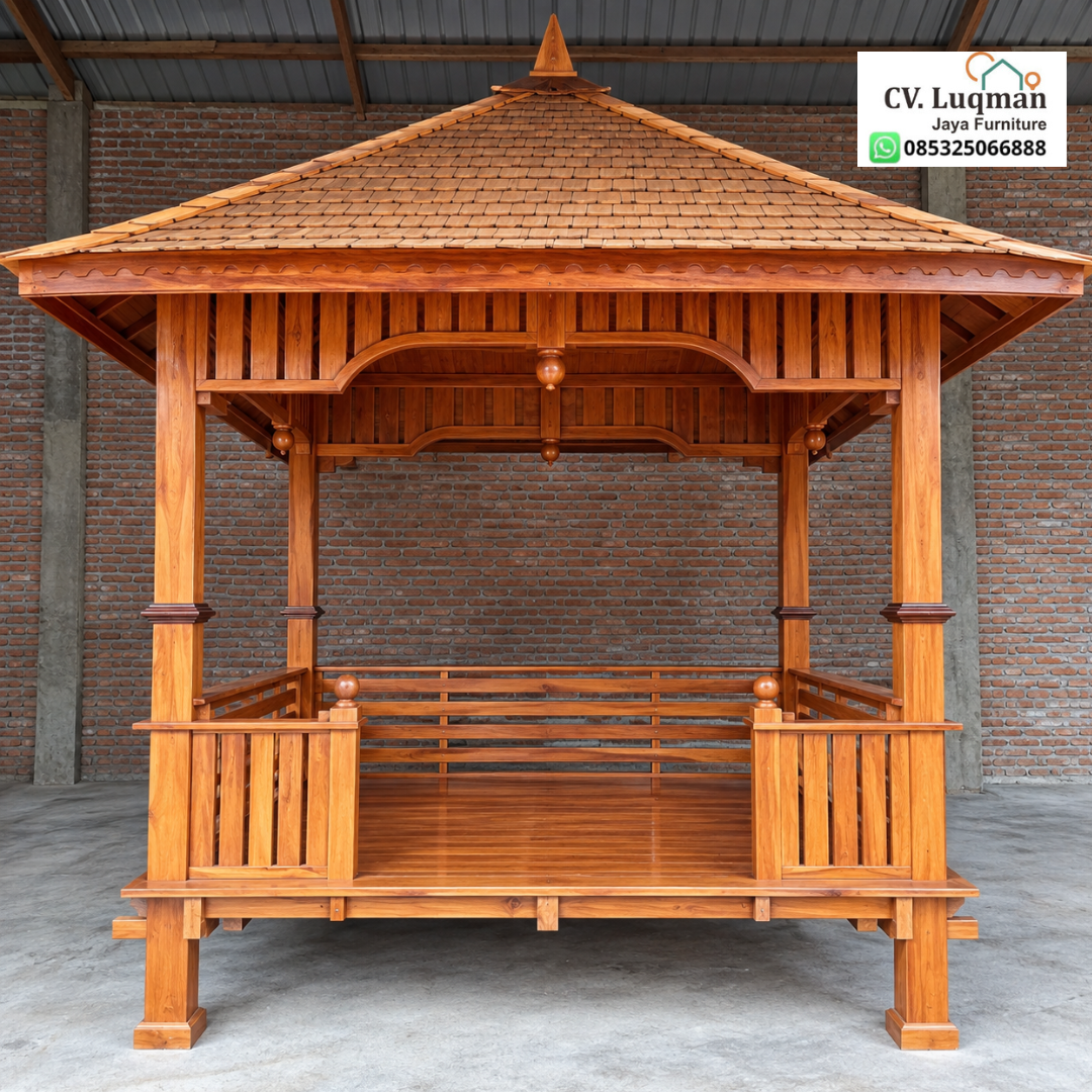 Gazebo Ukir Jepara Kayu Jati Klasik