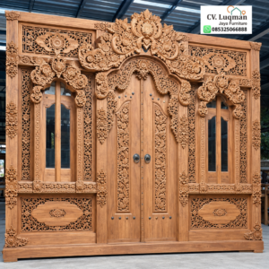 Pintu Gebyok Ukir Kayu Jati Klasik Jumbo