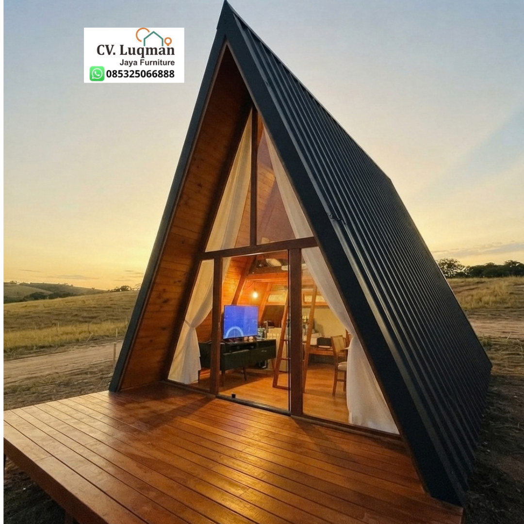 Rumah Kayu Jati Segitiga Minimalis Modern Mewah Rumah Kayu Jati Segitiga Minimalis Modern Mewah