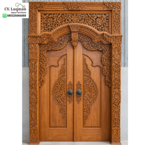 Gebyok Pintu Kayu Jati Ukiran Klasik Mewah