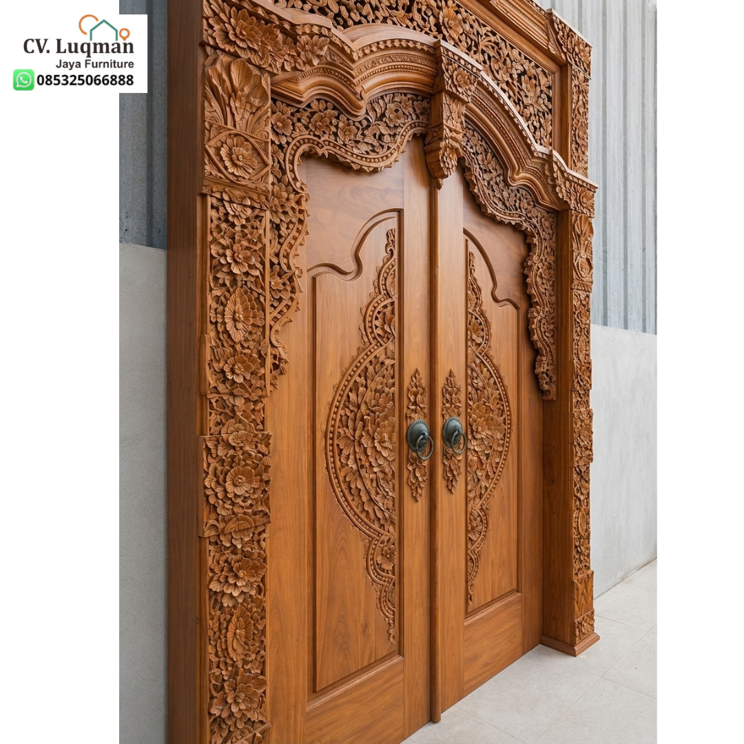 Gebyok Pintu Kayu Jati Ukiran Klasik Mewah Gebyok Pintu Kayu Jati Ukiran Klasik Mewah