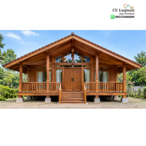 Rumah Panggung Kayu Jati Minimalis Modern Mewah