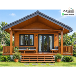 Rumah Limasan Kayu Jati Minimalis Modern Mewah