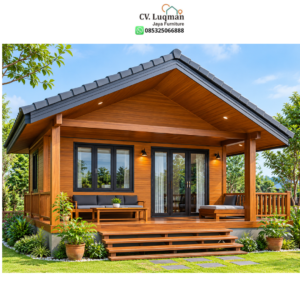 Rumah Kayu Minimalis Modern Jati