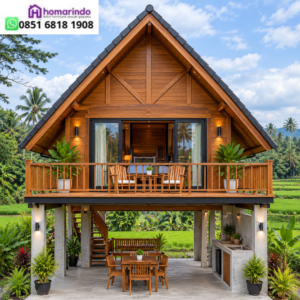 Spesifikasi Teknis Terperinci Berikutnya, melangkah ke aspek teknis, mari kita lihat spesifikasi detail rumah panggung ini. Tentunya, pengetahuan spesifikasi membantu Anda mengambil keputusan tepat. Parameter Teknis Keterangan Bangunan Nama Model Rumah Panggung Segitiga Kayu Jati Tipe 6x7 Triangle Stilt Haven Ukuran Bangunan 6 Meter x 7 Meter (Termasuk Teras Atas & Area Bawah) Bahan Baku Utama Kayu Jati Tua Solid Kiln Dry Berkualitas High Grade Struktur Rangka Pilar Beton Kombinasi Balok Kayu Jati & Dinding Papan Fasilitas Utama Kamar Utama Atas, Dapur Bawah, Teras Luas, & Set Kursi Pintu & Jendela Pintu Geser Kaca Tempered & Jendela Kaca Berbingkai Hitam Harga Resmi Rp 120.000.000 (Sistem Knockdown Terpasang Rapi) Atap & Finishing Atap Genteng Hitam Minimalis & Natural Waterbased Coating