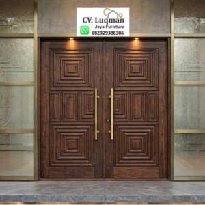 Pintu Ukir Kayu CNC Minimalis Modern