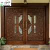 Pintu Utama Kayu Jati Ukir CNC Motif Klasik Modern