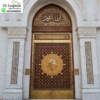 Pintu Nabawi Kayu Jati Mewah dengan Aksen Kuningan Asli