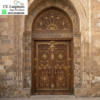 Pintu Nabawi Kayu Jati Ukiran Kombinasi Kuningan