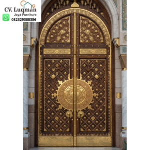 Pintu Nabawi Kayu Jati Mewah Kombinasi Kuningan Asli untuk Masjid & Hunian BerkelasWujudkan Kemegahan Masjid Nabawi di Tempat Ibadah AndaApakah Anda sedang mencari cara untuk memperindah tampilan masjid atau hunian impian Anda agar terlihat lebih megah dan elegan? Terlebih lagi, sebuah pintu utama memegang peranan yang sangat penting dalam menciptakan kesan pertama yang memukau bagi setiap jamaah maupun tamu yang datang. Oleh karena itu, kami mempersembahkan produk unggulan kami, yaitu Pintu Nabawi Kayu Jati Mewah Kombinasi Kuningan Asli. Melalui pengerjaan yang teliti dan penuh dedikasi, pengrajin profesional kami merancang pintu ini secara khusus untuk mereplikasi keindahan arsitektur Masjid Nabawi di Madinah, sehingga suasana sakral dan megah dapat langsung Anda rasakan. Selanjutnya, mari kita bahas mengapa produk ini menjadi pilihan terbaik untuk Anda. Di sisi lain, pemilihan material berkualitas tinggi memastikan bahwa pintu ini tidak hanya indah dipandang, tetapi juga kokoh dan tahan lama dalam jangka waktu yang sangat panjang. Keunggulan Utama Pintu Nabawi Luqman Jaya FurnitureDesain Autentik dan Elegan: Kami mengadopsi pola ukiran khas timur tengah serta ornamen kuningan berkilau yang menyerupai pintu asli di Masjid Nabawi, sehingga mampu menghadirkan nuansa Islami yang kental. Material Kayu Jati Pilihan: Kami menggunakan kayu jati perhutani grade A yang terkenal memiliki kekuatan luar biasa, tahan terhadap serangan rayap, serta memiliki serat kayu yang sangat indah. Kombinasi Plat Kuningan Asli: Bagian ornamen, list, handle, serta ukiran timbul pada pintu ini menggunakan bahan kuningan murni berkualitas tinggi yang anti karat dan tahan terhadap berbagai cuaca. Dikerjakan oleh Pengrajin Berpengalaman: Para pengrajin asli Jepara yang ahli di bidang seni ukir logam dan kayu memegang langsung proses produksi pintu ini, sehingga menghasilkan detail seni yang sangat presisi dan bernilai estetika tinggi. Spesifikasi Teknis dan Pilihan Ukuran ProdukSelain menawarkan keindahan visual, kami juga memproduksi pintu ini dengan standar spesifikasi teknis terbaik untuk memastikan kepuasan Anda:Bahan Baku Utama: Kayu Jati TPK Perhutani pilihan berkualitas tinggi. Ornamen & Logam: Plat kuningan asli (brass) tebal dengan ukiran handmade yang sangat detail. Warna Finishing Kayu: Natural Teak, Dark Brown, kombinasi emas (antique gold), atau bisa Anda sesuaikan (custom) dengan konsep interior bangunan Anda. Pilihan Ukuran Standard (Dapat Dipesan Sesuai Kebutuhan):Ukuran Kecil (Pintu Tunggal): Lebar 100 cm x Tinggi 250 cm (Ketebalan kayu 4 cm hingga 5 cm).Ukuran Standar Masjid (Pintu Ganda/Kupu Tarung): Lebar 160 cm x Tinggi 300 cm.Ukuran Jumbo / Custom: Lebar 200 cm hingga 300 cm x Tinggi 350 cm atau menyesuaikan ukuran kusen di lokasi Anda. Mengapa Anda Harus Memilih Produk Kami?Pertama-tama, kami selalu mengutamakan kualitas demi kepuasan para pelanggan di seluruh Indonesia. Sementara itu, kami juga melayani pemesanan dengan ukuran khusus (custom design) yang dapat menyesuaikan bentuk bangunan masjid, mushola, pesantren, maupun rumah mewah Anda. Bukan itu saja, kami juga menerapkan proses finishing berlapis menggunakan bahan top coat anti UV, sehingga warna kayu dan kilau kuningan tidak mudah pudar meskipun terkena paparan sinar matahari langsung maupun curah hujan. Oleh karena itu, Anda tidak perlu merasa khawatir mengenai daya tahan produk dalam jangka panjang. Cara Pemesanan dan Informasi KontakBagi Anda yang ingin memesan atau berkonsultasi mengenai desain dan ukuran pintu impian Anda, silakan langsung menghubungi kami melalui layanan pelanggan resmi kami. Di samping itu, Anda juga dapat melihat berbagai koleksi produk furniture masjid dan hunian lainnya dengan mengunjungi situs web kami di luqmanjayafurniture. Selain itu, Anda bisa langsung terhubung dengan tim kami melalui WhatsApp di nomor 082329388386 untuk mendapatkan penawaran harga terbaik hari ini. Segera pesan sekarang juga dan wujudkan kemegahan arsitektur Islami di tempat ibadah atau hunian Anda bersama CV. Luqman Jaya Furniture!