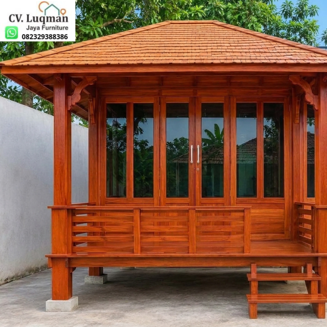 Gazebo Rumah Kaca Jati Tipe 3x4 Pintu Kupu-Tarung Gazebo Rumah Kaca Jati Tipe 3x4 Pintu Kupu-Tarung