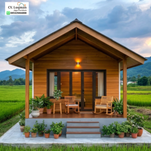 Rumah Kayu Jati Minimalis Modern