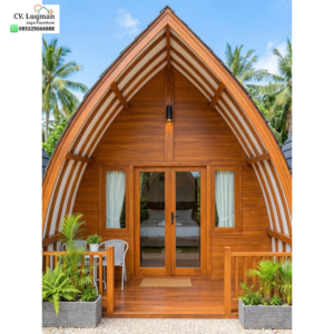 Rumah Lumbung Kayu Jati Minimalis Modern