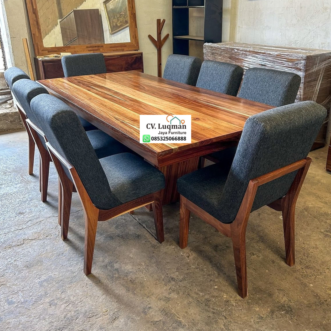 Set Meja Makan Kayu Jati Premium