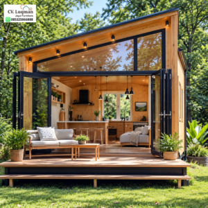  Rumah Kabin Kayu Jati Modern Minimalis