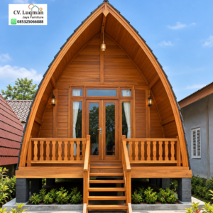 Rumah Lumbung Kayu Jati Minimalis Estetik