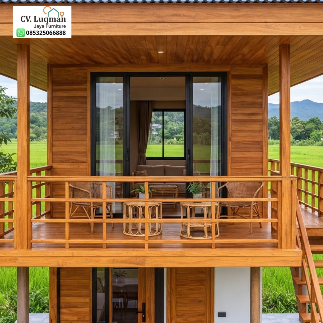 Rumah Panggung Kayu Jati Minimalis Eksklusif Rumah Panggung Kayu Jati Minimalis Eksklusif