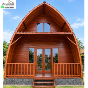 Rumah Kayu Jati Model Lumbung Jawa Etnik Modern 4x6