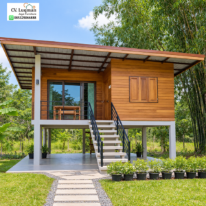 Rumah Panggung Kayu Jati Modern